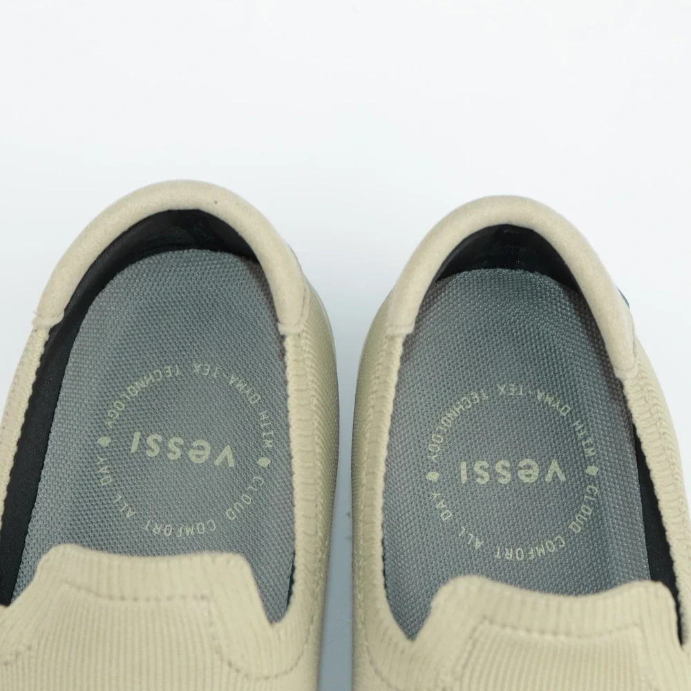 Vessi Womens Boardwalk Slip-On Sneakers Size 7 Waterproof Sage Green Flat Shoes
